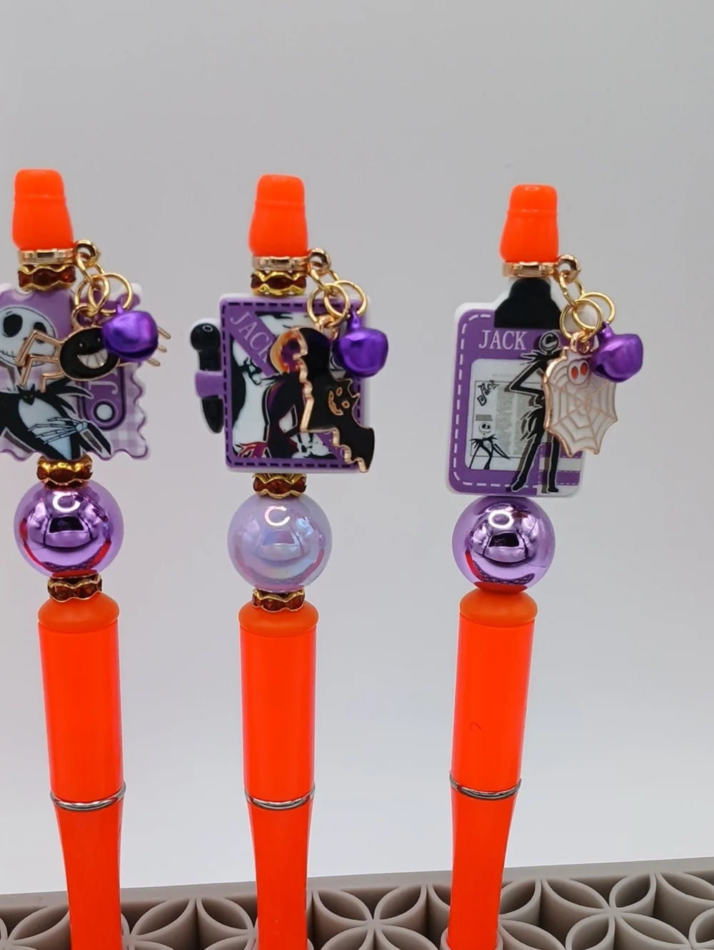 Orange Novelty Charm Pen Set